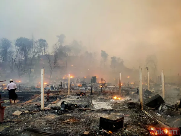 SON DAKİKA: İnsanlık dramı! Bangladeş'te mültecilerin kaldığı kampta yangın çıktı! 15 kişi öldü! 400 kişiden haber alınamıyor - 4