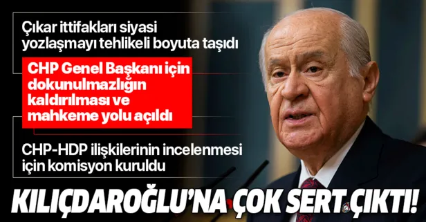 Son dakika! Bahçeli'den flaş açıklama: CHP Genel Başkanı için mahkeme yolu açıldı