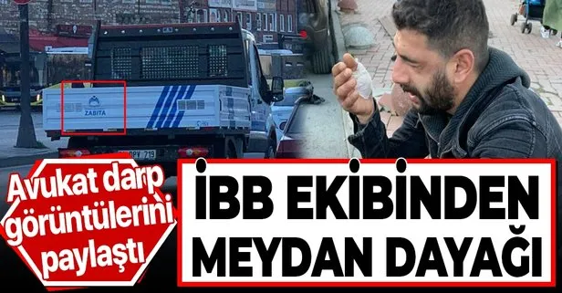 İBB zabıta ekipleri Eminönü meydanında seyyar satıcıyı darp etti iddiası! Avukat darp fotoğraflarını paylaştı