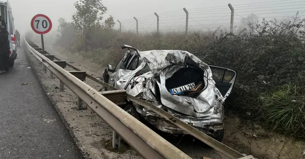 İstanbul'da sis kazaya neden oldu! Sancaktepe'de otomobil takla attı yaralılar var