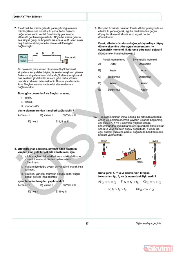 2019 YKS AYT soruları ve cevapları yayınlandı! İşte AYT soru ve cevap anahtarı... - 40