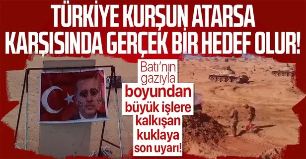 Libya’dan skandal görüntü! Darbeci Hafter’e bağlı birlikler Türkiye bayrağı ve Başkan Erdoğan’ı hedef yaptı!