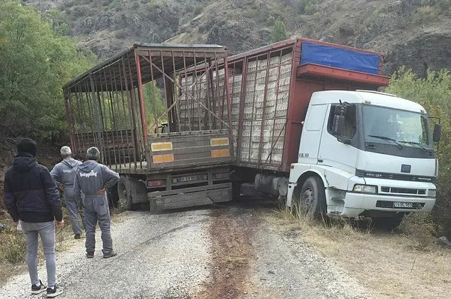 Bolu'da kayan kamyondan atlayan sürücü öldü!