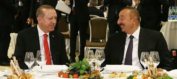 Aliyev’den Cumhurbaşkanı Erdoğan onuruna akşam yemeği