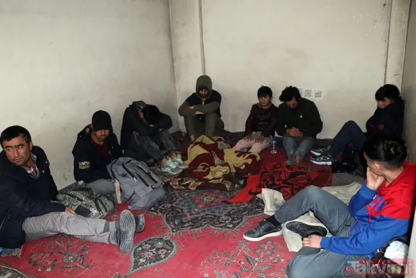 Van'da metruk binada Afganistan uyruklu 13 göçmen yakalandı - 2