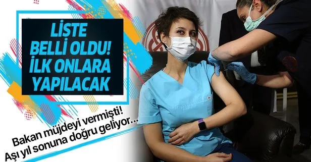 Koronada aşı listesi çıkarılıyor