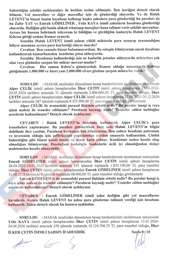 Haluk Levent’in eski şoföründen çarpıcı ifade: Benim hesabımı kullandı! Kıbrıs’ta milyonluk jeton ve para transferi dosyada-8