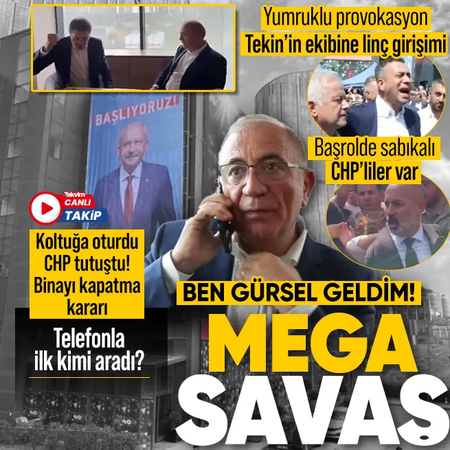 CHPde İstanbul savaşı! Gürsel Tekin Baba ocağım dediği il binasında... Şikayet eden CHP’li, taraflar CHP’li, bizi öneren CHP’li