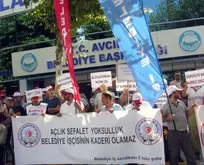 CHP’li Avcılar Belediyesi önünde işçi eylemi
