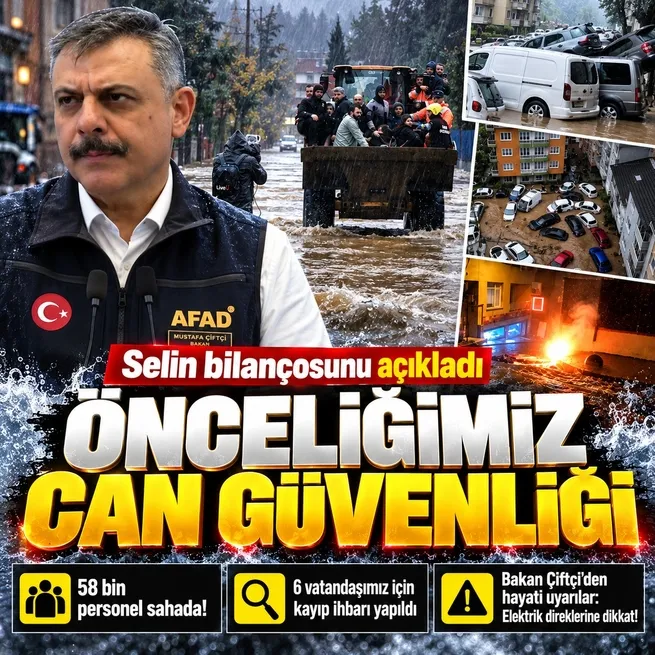 Bakan Çiftçi acı bilançoyu açıkladı: 3 ölü, 6 kayıp! Sel bölgesine peş peşe hayati uyarılar