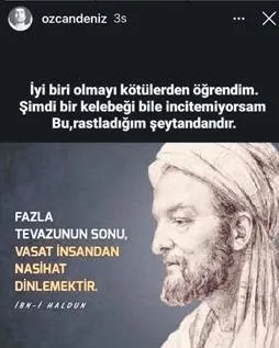 Feyza Aktan’la davalık olan Özcan Deniz dün manidar paylaşımlar yaptı-2