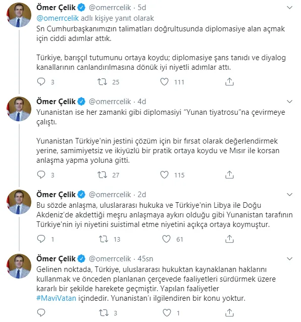 AK Parti Sözcüsü Ömer Çelik'ten Yunanistan'a ve AB'ye sert tepki!-1