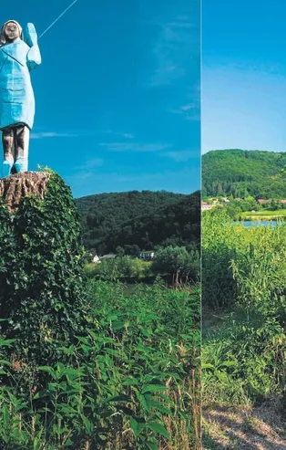 Melania Trump'ın Slovenya’daki heykeli yakıldı. Geriye kaidesi kaldı