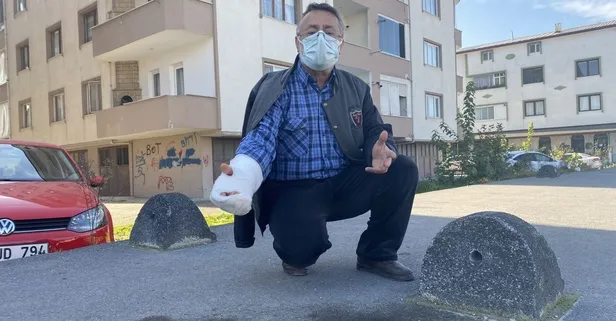 Taş belası! Koluna 30 dikiş atıldı