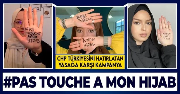 Fransa’da Müslüman kadınlar siyasetçilerin sürekli gündeminde olan başörtüsü yasaklarına karşı Pas Touche A Mon Hijab Başörtüme dokunma kampanyası başlattı
