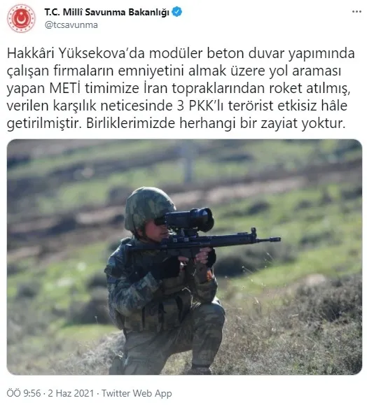 son-dakika-msb-duyurdu-alcak-saldiriya-aninda-yanit-3-pkkli-olduruldu-1622617950922.jpg SON DAKİKA! MSB duyurdu! Alçak saldırıya anında yanıt: 3 PKK'lı öldürüldü-1