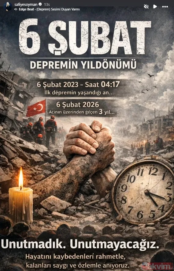 Üç yıl geçti ama acımız hala taze! Asrın felaketinde ünlülerden 6 Şubat mesajları - 20