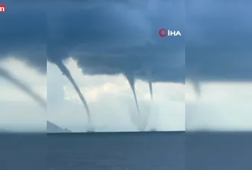 Giresun açıklarında hortum paniği yaşandı