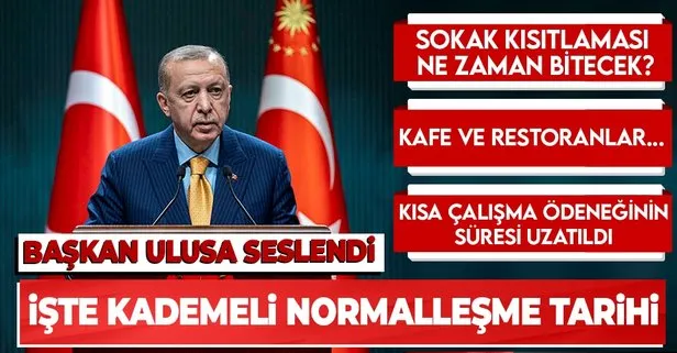 Başkan Recep Tayyip Erdoğan ulusa seslendi: Kademeli normalleşme Mart'ta başlıyor