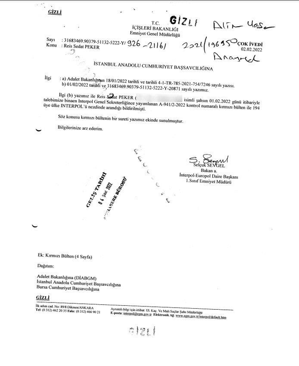 INTERPOL Sedat Peker için kırmızı bülten çıkardı! Türkiye'den BAE'ye Sedat Peker için "tutuklama ve iade" talebi-2