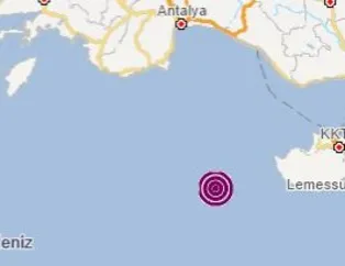 Akdeniz’de deprem