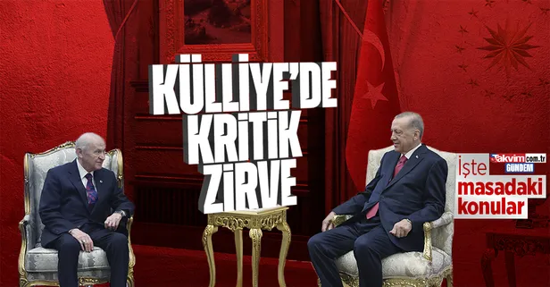 Son dakika: Başkan Recep Tayyip Erdoğan Külliye'de MHP lideri Devlet Bahçeli'yi ağırladı