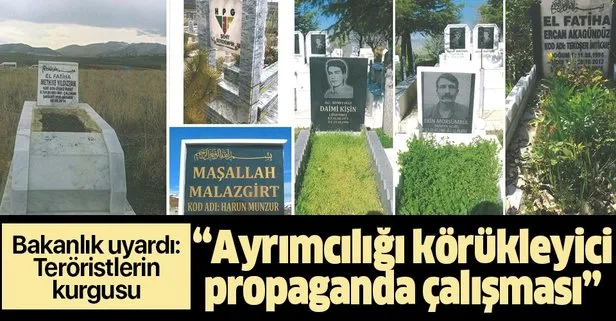İçişleri Bakanlığından bölücü ve sol terör örgütü mensuplarının mezarlarının tahrip edildiği iddiasına yalanlama