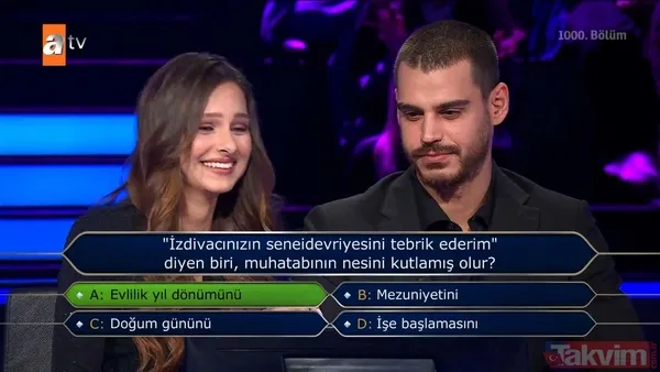 Kim Milyoner Olmak İster'de Kenan İmirzalıoğlu'ndan Yusuf Çim ve Feyza Sevil Güngör'ü pes ettiren 200 bin TL'lik 'TDK' sorusu - 34