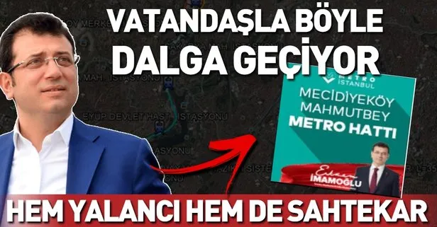CHP’nin adayı Ekrem İmamoğlu, İBB tarafından test sürüşleri dahi tamamlanan ’Mahmutbey-Mecidiyeköy Metro hattı’ yalanını sürdürmeyi devam ediyor