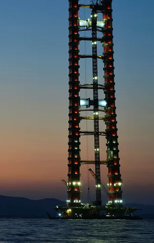 Çanakkale Boğazı'nda göz kamaştıran manzara | 1915 Çanakkale Köprüsü'nde son durum