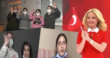 Müge Anlıdan 23 Nisanda çocuklara sürprizi! Tabletlerini aldılar canlı yayında bayram coşkusu yaşattılar