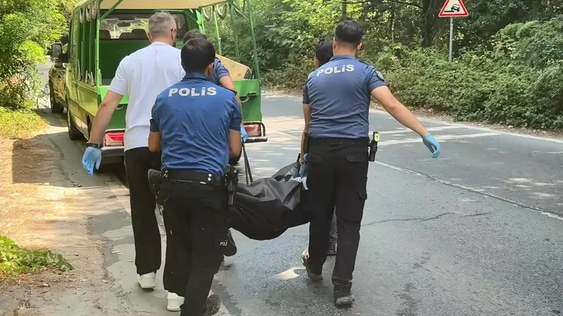 Sarıyer'de ormanlık alanda başına poşet geçirilmiş ceset (DHA)