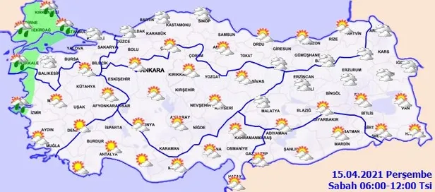 HAVA DURUMU | Meteoroloji İstanbul için saat verdi: Sağanak yağış geliyor | 15 Nisan hava durumu raporu-3