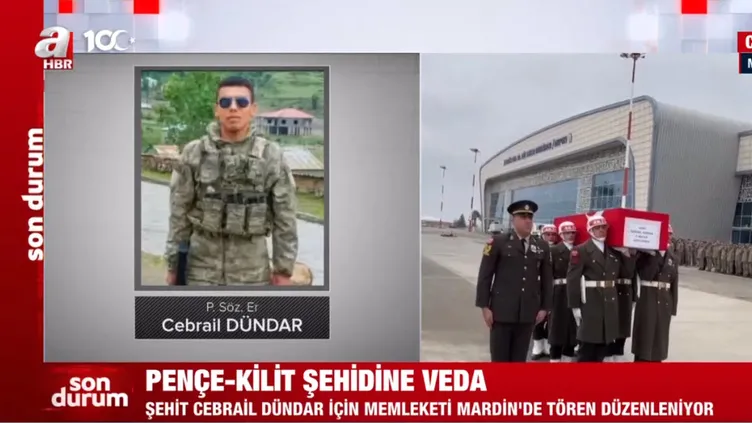 Şehit Piyade Sözleşmeli Er Cebrail Dündar için memleketi Mardin’de tören düzenlendi