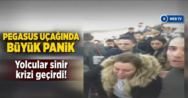 Pegasus uçağında büyük panik!
