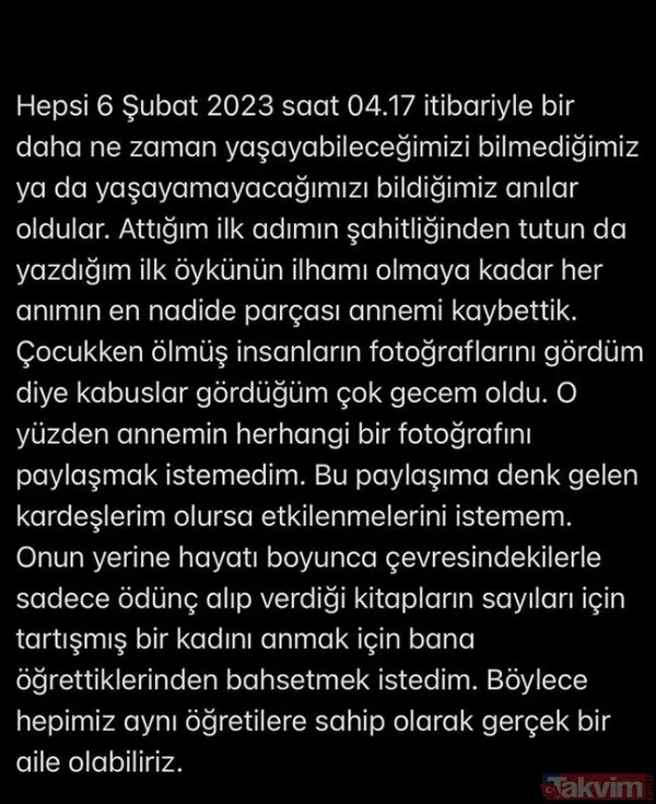 Başak Gümülcinelioğlu'nun eşi Çağrı Çıtanak annesini depremde kaybetmişti! Yaşadığı acıyı anlattı o satırlar kahretti: "Kimliğimin yarısını kaybettim" - 16