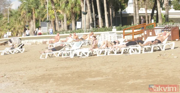 Aralık ayının ortasında deniz keyfi! Görüntüler Antalya Side'den - 5