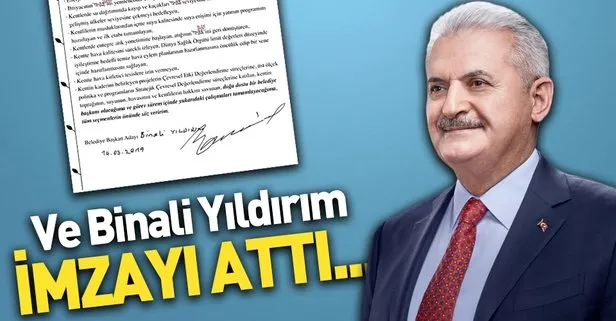 Binali Yildirim Tema Vakfi Nin Doga Dostu Belediye Baskani Taahhutnamesi Ni Imzaladi Takvim