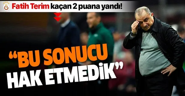 Galatasaray Teknik Direktörü Terim, Brugge maçı sonrası kaçan 2 puana yandı! Bu sonucu hak etmedik...