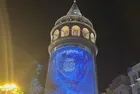 Galata Kulesi bu kez "Sıfır Atık Haftası" için aydınlandı: Büyük ilgi gördü