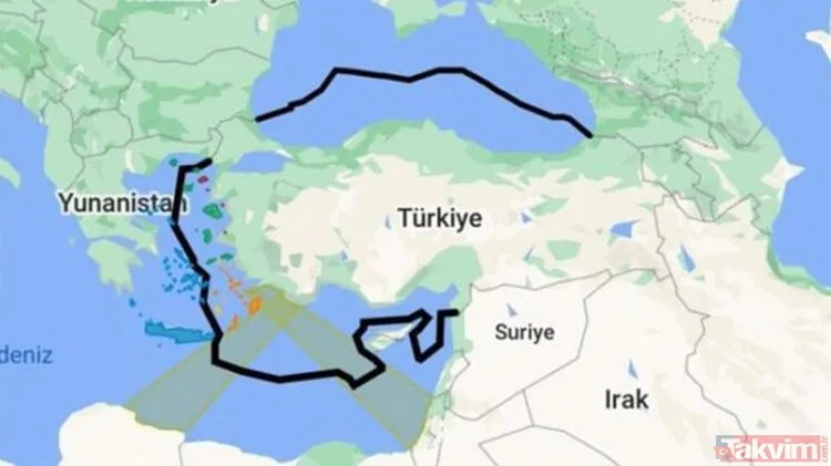 Yunanistan’a bir darbe daha! Mavi Vatan haritası Google’da!