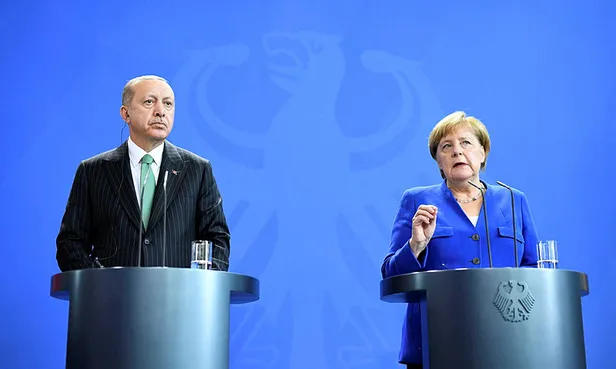 Başkan Erdoğan ve Angela Merkel basın toplantısında açıklamalarda bulundu-1