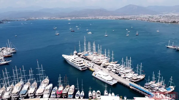 Dünyanın en büyük yatları arasında! Mega yat "Titan" yakıt ikmali için Fethiye'ye geldi - 5