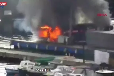 Pendik Marina yangını kamerada! - İzle!