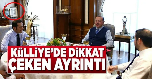 Cumhurbaşkanı Erdoğan o çizimi özel odasında sergiliyor
