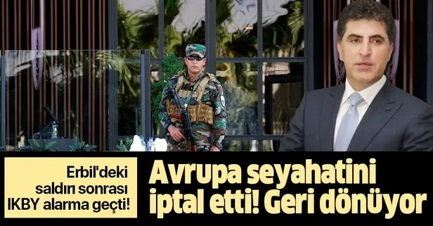 Erbil’deki saldırı sonrası IKBY alarma geçti! Barzani Avrupa seyahatini iptal etti