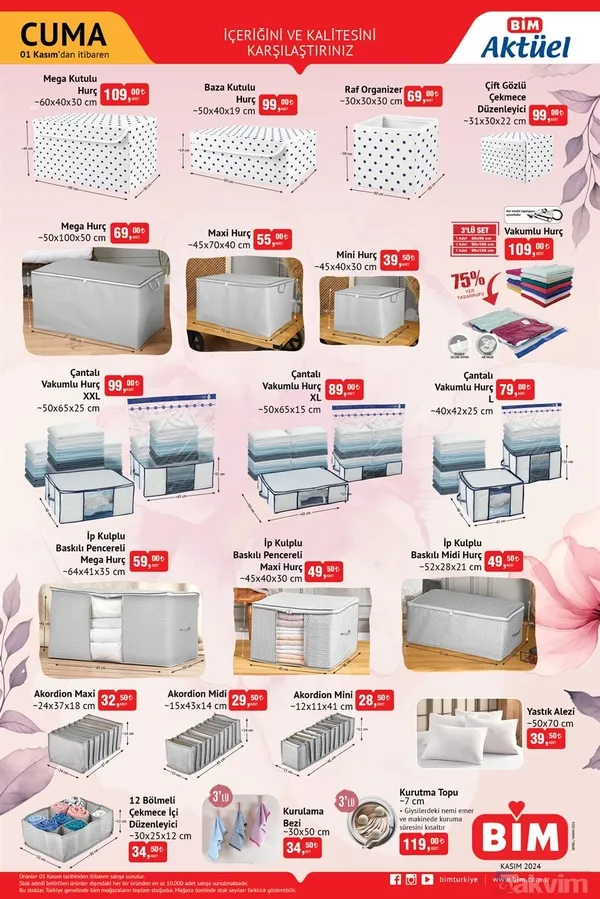 Çerezlik seti, derin kase, banyo seti, XXL hurç, 3'lü tava seti aktüel kataloğu: BİM 1 KASIM CUMA İNDİRİMLİ ÜRÜNLER - 9