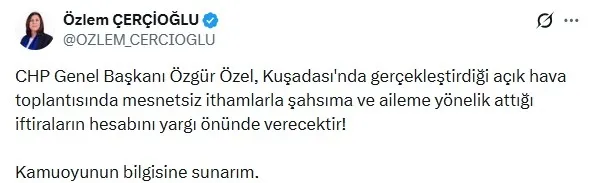 ozgur-ozelin-mesnetsiz-cikisina-cercioglundan-yargi-tokadi-1774802419700.jpeg Özlem Çerçioğlu'ndan Özgür Özel'e dava: Hesabı yargıda sorulacak! Özel’e ‘Cumhurbaşkanına hakaret’ suçundan soruşturma başlatıldı-3