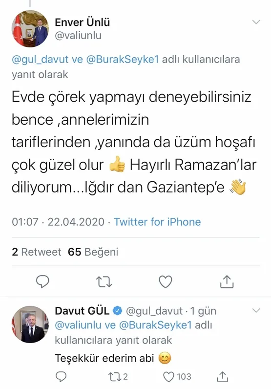 Gaziantep Valisi Davut Gül’den örnek davranış