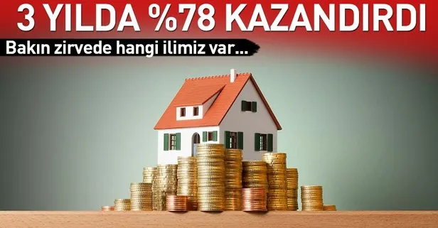 Konut 3 yılda %78 kazandırdı